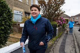 Scottish peer Ruth Davidson on the campaign trail in Edinburgh. Picture: Lisa Ferguson