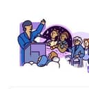 The Google Doodle today pays tribute to women around the world on International Women's Day