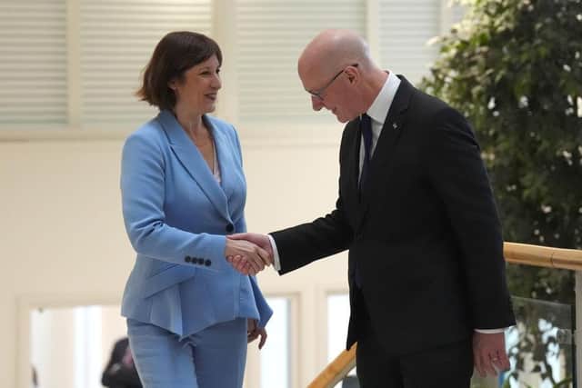 First Minister John Swinney and Chancellor of the Exchequer Rachel Reeves in happier times (Picture: Andrew Milligan - Pool/Getty Images)