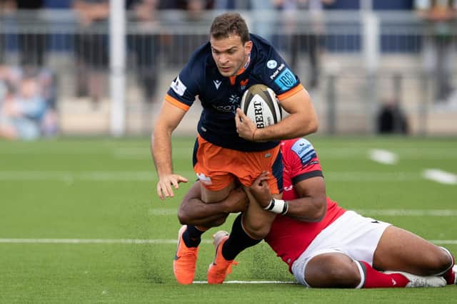 Ramiro Moyano in action during the pre-season friendly against Newcastle Falcons. Picture: Ross Parker/SNS