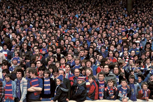 Rangers football crowd.