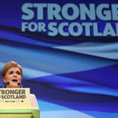 First Minister Nicola Sturgeon delivers her keynote speech to delegates at the Scottish National Party's spring conference at the Aberdeen Exhibition and Conference Centre (AECC), Aberdeen. PRESS ASSOCIATION Photo. Picture date: Saturday June 9, 2018. See PA story POLITICS SNP. Photo credit should read: Jane Barlow/PA Wire