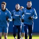 John Souttar during a Rangers training session ahead of facing Aris.