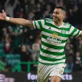 Celtic's Giorgos Giakoumakis was back amongst the goals against Raith Rovers at the weekend. (Photo by Craig Foy / SNS Group)