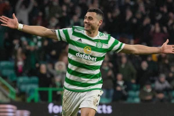 Celtic's Giorgos Giakoumakis was back amongst the goals against Raith Rovers at the weekend. (Photo by Craig Foy / SNS Group)