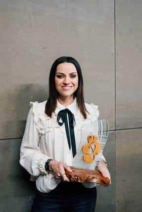 Amy Macdonald lit up the screen as she performed ‘The Hudson’ and ‘Fire’ from her just-released album ‘The Human Demands’. She finished off with her hit ‘This Is The Life’ before taking home the first award of the night, the Women in Music Award sponsored by ROX (credit: Nordoff Robbins).