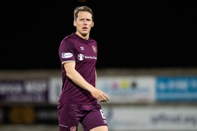 Christophe Berra in action for Hearts earlier this season against East Fife in the Betfred Cup (Photo by Ross Parker / SNS Group)