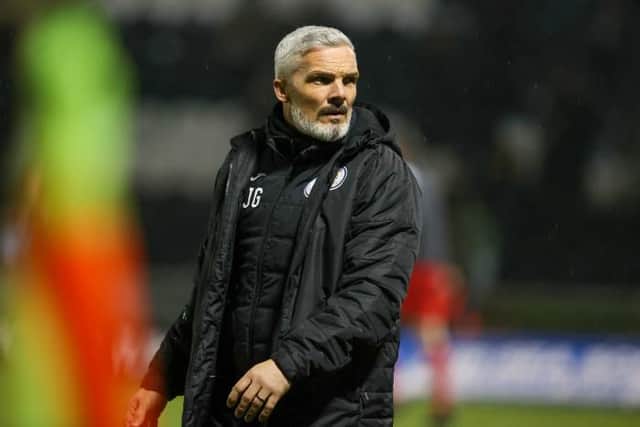 St Mirren manager Jim Goodwin watched his team's winless run in the Premiership extended to 11 games as they lost to Rangers at Ibrox. (Photo by Alan Harvey / SNS Group)