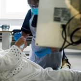 A Covid patient at Forth Valley Royal Hospital in Larbert. Picture: JPIMedia