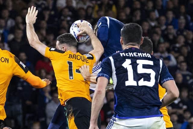 Scotland were awarded the penalty after Irish substitute Alan Browne handled the ball.