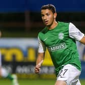 Celtic are reportedly interested in signing Qarabag winger Abdellah Zoubir, pictured in action for Hibs in 2013.