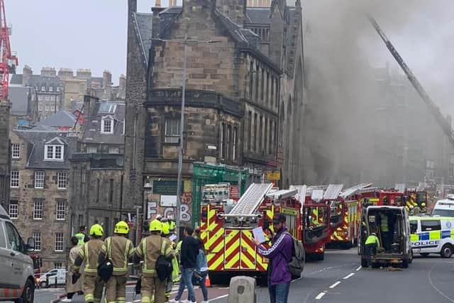 Images from the area early last Tuesday showed smoke pouring from a branch of Patisserie Valerie, next door to the Elephant House cafe.