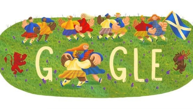The Google Doodle in 2019 once again celebrated St Andrew's Day with numerous nods to Scotland's heritage and culture.