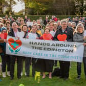 Pictured L-R: Murray Duncanson, Hands Around The Edington; Lorna Sinclair, North Berwick Health & Wellbeing Association; Paul McLennan MSP; Judy Lockhart, North Berwick Community Council; Craig Hoy MSP; Jackie Baillie MSP; Martin Whitfield MSP; Sue Webber MSP.