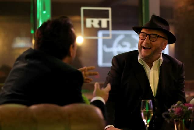 George Galloway at the launch of The Alex Salmond Show on Russia Today at Millbank Tower in London in 2017 (Picture: Chris Radburn/PA)