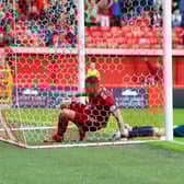 Aberdeen's Christian Ramirez scores and equaliser late on to make it 1-1 during a cinch Premiership match against Ross County at Pittodrie.