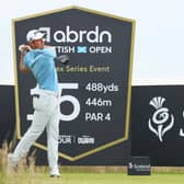 Grant Forrest tees off on the 15th hole in the first round of the abrdn Scottish Open at The Renaissance Club. Picture: Andrew Redington/Getty Images.