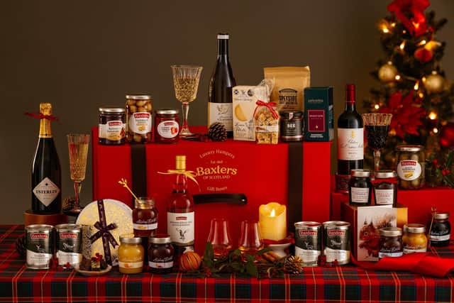 A dazzling array of festive hampers from Baxters of Scotland available to order with guaranteed Christmas delivery. Picture – Carlo Paloni
