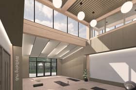 Inside new wellbeing hub planned for Fettes College. Image: Fettes College and Page/Park Architects