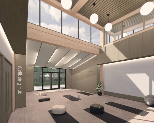 Inside new wellbeing hub planned for Fettes College. Image: Fettes College and Page/Park Architects