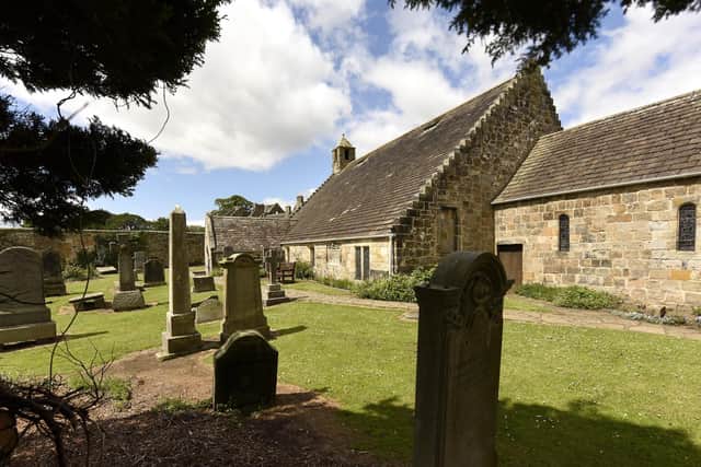 The historic headstones at St Fillans in Aberdour 
Pic: Walter Neilson