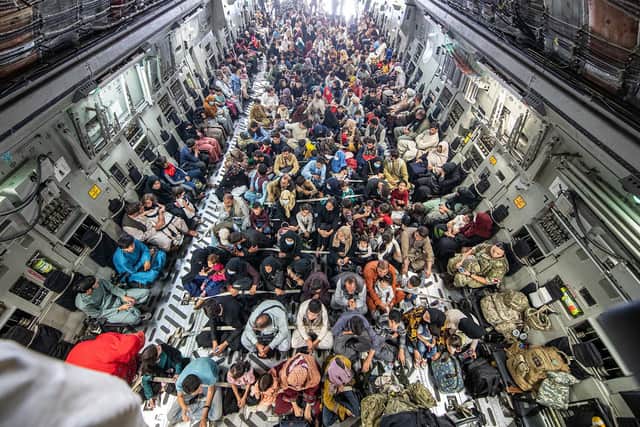 Some people fleeing the Taliban managed to get out on flights like this one on August 21, 2021 (Picture: Ben Shread/MoD Crown Copyright via Getty Images)