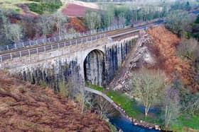 An 80ft section of the bridge parapet collapsed on January 15. Picture: Network Rail