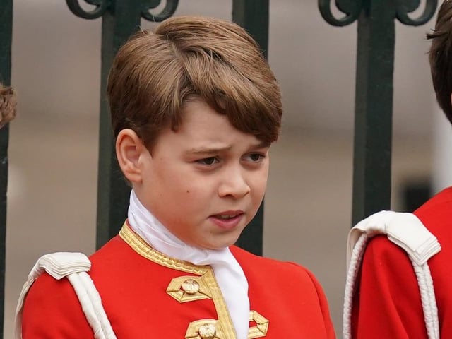 Prince George ahead of the coronation ceremony of King Charles III and Queen Camilla at Westminster Abbey.
