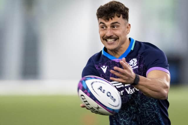 Damien Hoyland, who has been capped five times, is assisting with Scotland training in France. He is on the lookout for a new club following his release by Edinburgh. (Photo by Mark Scates / SNS Group)