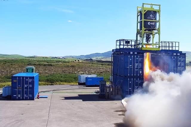The Skyrora engine test taking place. Picture: Skyrora