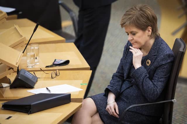 First Minister Nicola Sturgeon was making a statement in the Scottish Parliament