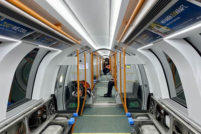 The new trains are open plan rather than separate carriages. Picture: SPT