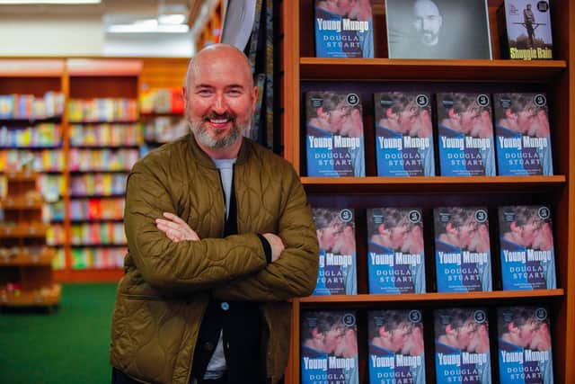 Booker prize winner Douglas Stuart visits Waterstones in Falkirk High Street to sign copies of his new book 'Young Mungo'