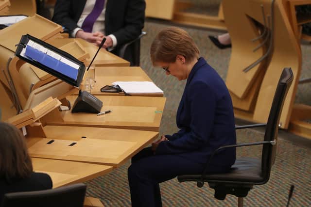 First Minister Nicola Sturgeon was challenged on the Audit Scotland report which criticised the Scottish Government's preparedness for a pandemic.