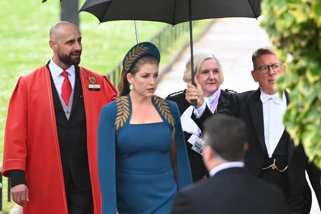 Penny Mordaunt, Lord President of the Council (second from left and guests attend the Coronation of King Charles III and Queen Camilla. Picture: Stuart C. Wilson/Getty Images