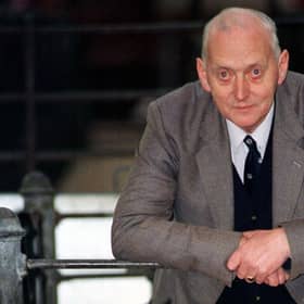 Willie Blair pictured at his retirement in 1998