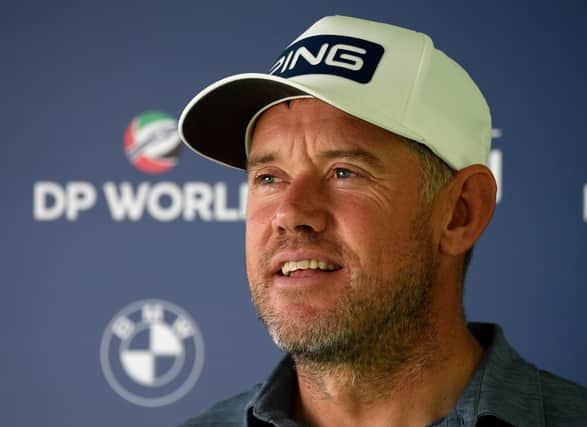 Lee Westwood talks remotely to the media prior to the DP World Tour Championship at Jumeirah Golf Estates. Picture: Ross Kinnaird/Getty Images