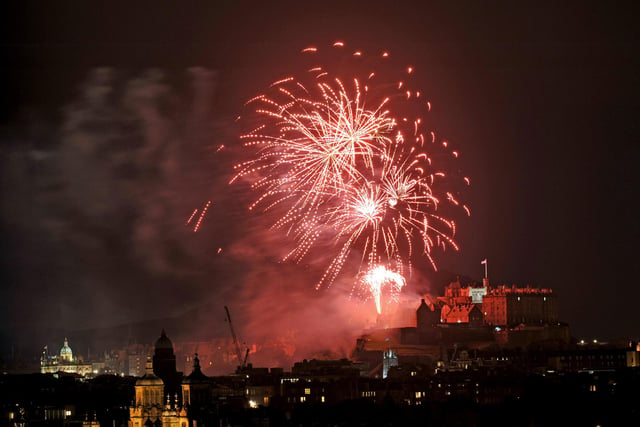 A view of the 2012 fireworks from the 6th floor of the Holiday Inn hotel.