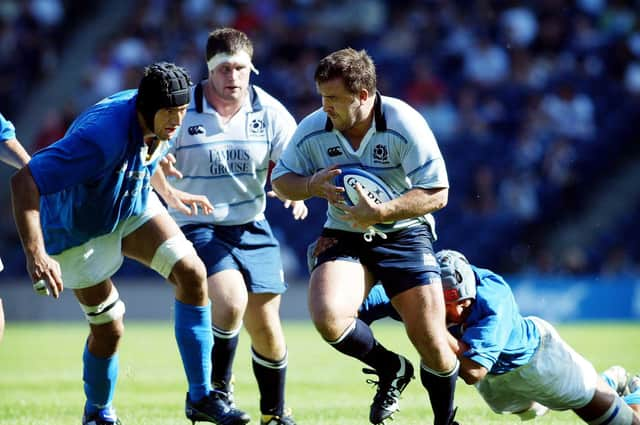 Tom Smith in action for Scotland against Italy in 2003.