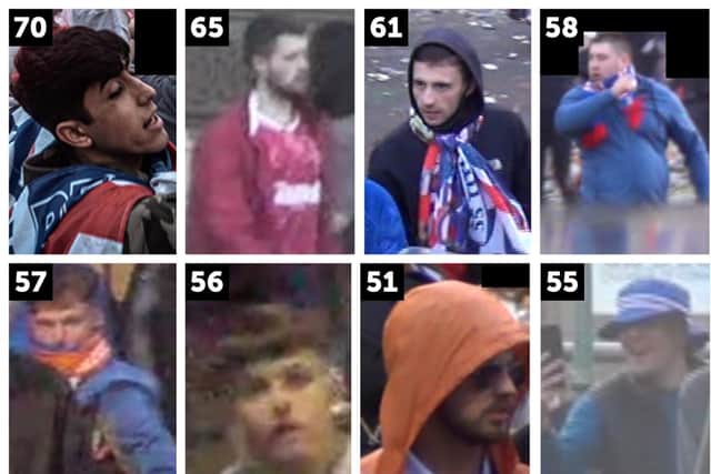 More images of football fans released following George Square disorder on Saturday, 15 May.