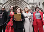 Solicitor Theodora Middleton (centre) of Bindmans LLP, reads a statement on behalf of Reclaim These Streets founders (left to right) Henna Shah, Jamie Klingler, Anna Birley and Jessica Leigh outside the Royal Courts of Justice, London, after judges ruled that the Metropolitan Police beached the rights of the organisers of a planned vigil for Sarah Everard with its handling of the planned event.
