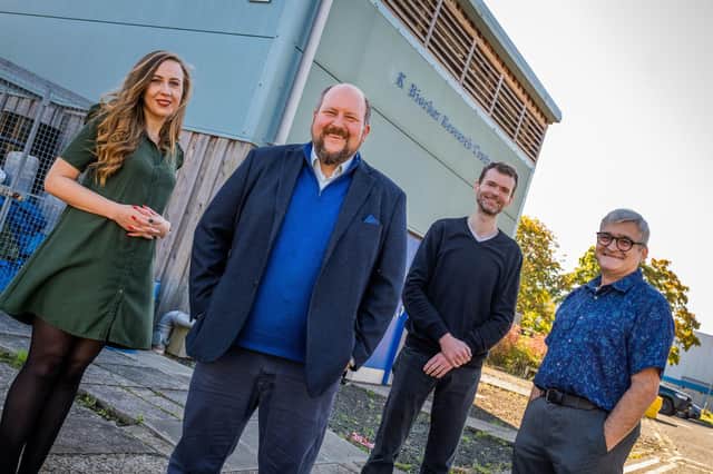 Sustainability veteran Ed Craig (second from left) pictured with some of the Carbogenics team. Picture: Chris Watt Photography