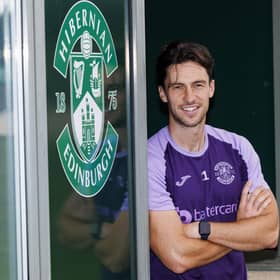 Joe Newell is looking forward to Hibs' Europa Conference League tie against Aston Villa. Photo by Mark Scates / SNS Group