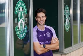 Joe Newell is looking forward to Hibs' Europa Conference League tie against Aston Villa. Photo by Mark Scates / SNS Group