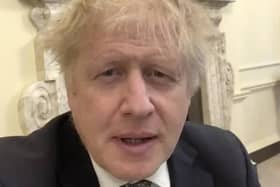 Boris Johnson joked about being "under house arrest" as he continues to self-isolate.