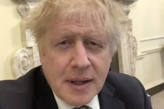 Boris Johnson joked about being "under house arrest" as he continues to self-isolate.