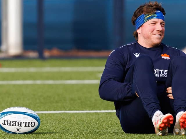 Scotland flanker Hamish Watson was injured playing for Edinburgh Rugby against Leinster in Dublin.  (Photo by Ross Parker / SNS Group)