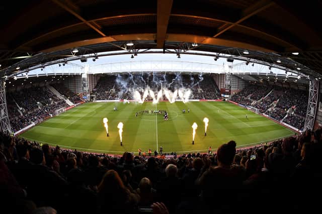 The main stand at Tynecastle Park football ground, where a new hotel has opened. Pic: Heart of Midlothian Football Club/PA.
