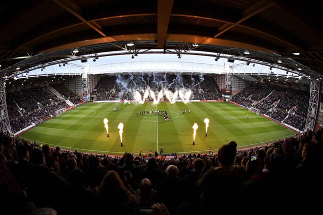 The main stand at Tynecastle Park football ground, where a new hotel has opened. Pic: Heart of Midlothian Football Club/PA.