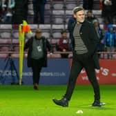 Motherwell manager Graham Alexander after the 2-0 defeat to Hearts at Tynecastle. (Photo by Ewan Bootman / SNS Group)